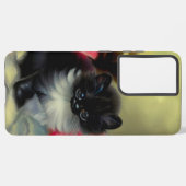  zwart en wit, keukenverf samsung galaxy hoesje (Linkerkant)