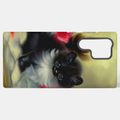  zwart en wit, keukenverf samsung galaxy hoesje (Achterkant horizontaal)