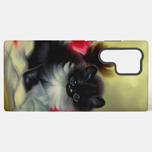  zwart en wit, keukenverf samsung galaxy hoesje (Achterkant horizontaal)