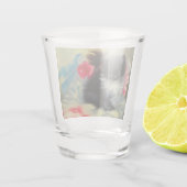  zwart en wit, keukenverf shot glas (Achterkant)