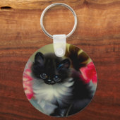 zwart en wit, keukenverf sleutelhanger (Achterkant)