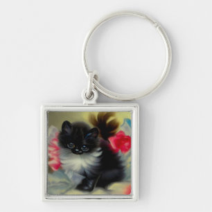  zwart en wit, keukenverf sleutelhanger