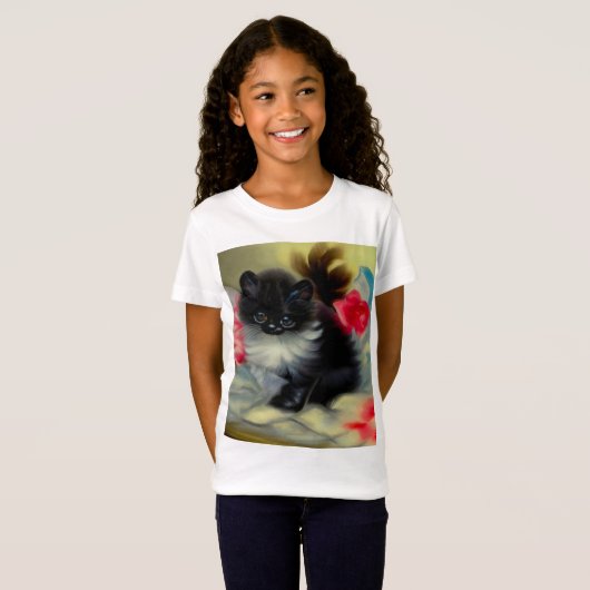  zwart en wit, keukenverf t-shirt (Voorkant volledig)