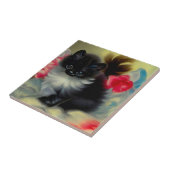 zwart en wit, keukenverf tegeltje (Zijkant)