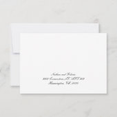 Zwart en wit Klassieke bruiloft RSVP Kaartje (Achterkant)