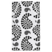 Zwart en wit, klein paw afdrukken Paisley Patroon Klein Cadeauzakje (Achterkant)