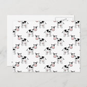 Zwart en wit koeienpatroon. briefkaart (Voorkant / Achterkant)