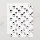 Zwart en wit koeienpatroon. briefkaart (Voorkant / Achterkant)