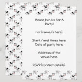 Zwart en wit koeienpatroon. kaart (Voorkant / Achterkant)