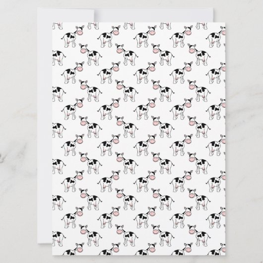 Zwart en wit koeienpatroon. kaart (Achterkant)