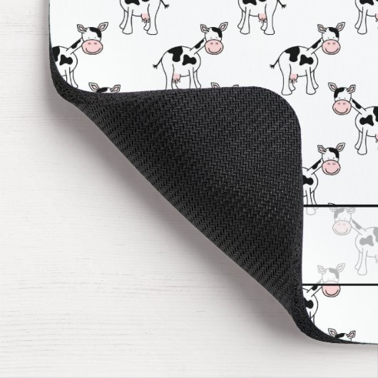 Zwart en wit koeienpatroon. muismat (Hoek)