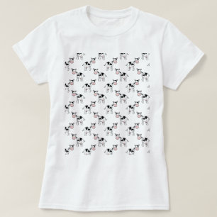Zwart en wit koeienpatroon. t-shirt