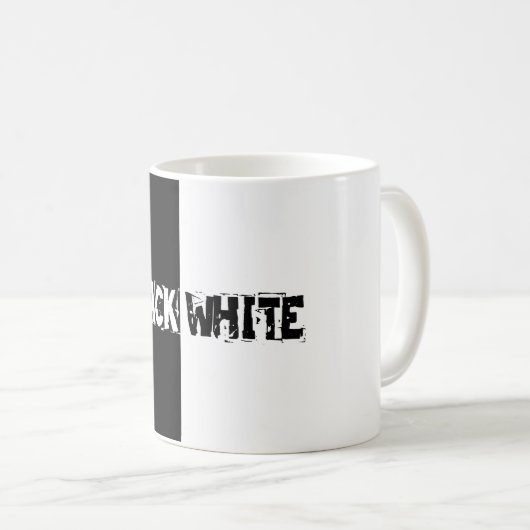 Zwart en wit koffiemok (Voorkant rechts)