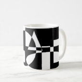 Zwart en wit koffiemok (Voorkant rechts)