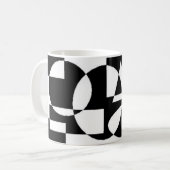 Zwart en wit koffiemok (Voorkant links)