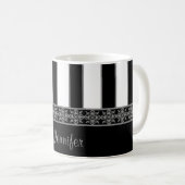 Zwart en wit koffiemok (Voorkant rechts)