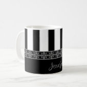 Zwart en wit koffiemok (Voorkant links)