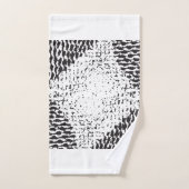 Zwart en wit, korrelig bad handdoek (Handdoek)