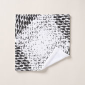 Zwart en wit, korrelig bad handdoek (Wasdoekje)