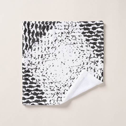 Zwart en wit, korrelig bad handdoek (Wasdoekje)