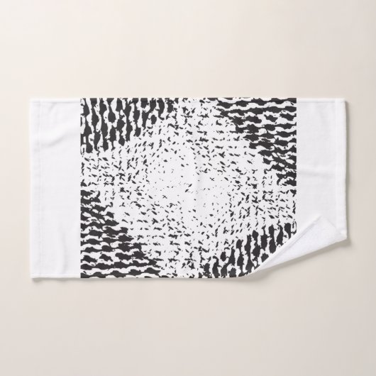 Zwart en wit, korrelig bad handdoek (Handdoek)