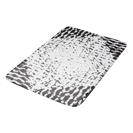 Zwart en wit, korrelig badmat (Gekanteld)
