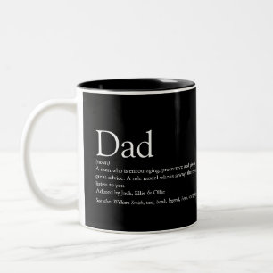 Zwart en Wit Koude Papa Vader Definitie Tweekleurige Koffiemok