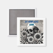 Zwart en wit Laat je licht schijnen Magneet (Voorkant / Achterkant)