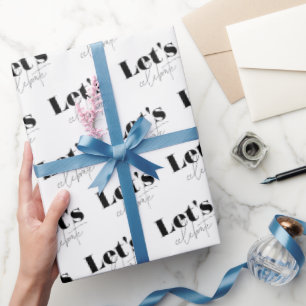 Zwart en Wit Laten we Kado Papier Vieren