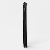 Zwart en wit leder en kant Case-Mate iPhone case (Achterkant/links)
