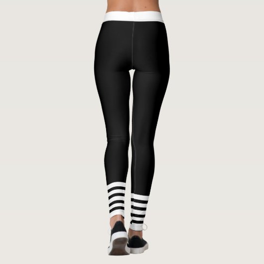 Zwart en wit leggings (Achterkant)