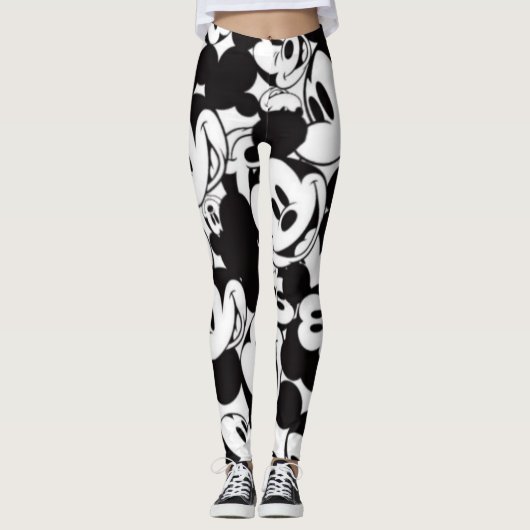 Zwart en wit leggings (Voorkant)