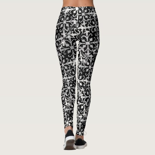 Zwart en wit leggings (Achterkant)