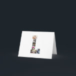 Zwart en Wit Letter L Foto Collage Kaart<br><div class="desc">Deze monogram foto collage is een persoonlijk ontwerp dat een krachtig monogram (initiatiefletters of een letter) combineert met een verzameling foto's die artistiek zijn gerangschikt binnen of rondom het. Het is een stijlvolle manier om herinneringen te tonen en tegelijkertijd een unieke, elegante touch toe te voegen aan decoratie of cadeaus....</div>