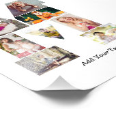 Zwart en Wit Letter M Foto Collage Afdruk (Hoek)