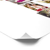 Zwart en wit letter M foto collage Afdruk (Hoek)