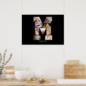 Zwart en wit Letter M foto collage Poster (Keuken)