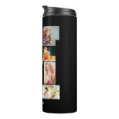 Zwart en Wit Letter M Foto Collage Thermosbeker (Geroteerd rechts)