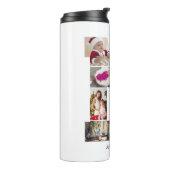 Zwart en Wit Letter M Foto Collage Thermosbeker (Gedraaid links)