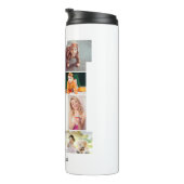 Zwart en Wit Letter M Foto Collage Thermosbeker (Geroteerd rechts)