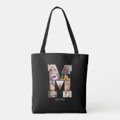 Zwart en wit Letter M foto collage Tote Bag (Achterkant)