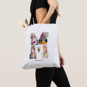 Zwart en wit Letter M foto collage Tote Bag (Dichtbij)