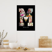 Zwart en Wit Letter M Fotocollage Poster (Keuken)
