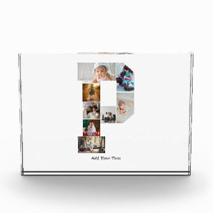 Zwart en wit letter P foto collage