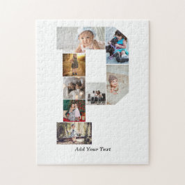 Zwart en Wit Letter P Foto Collage Legpuzzel