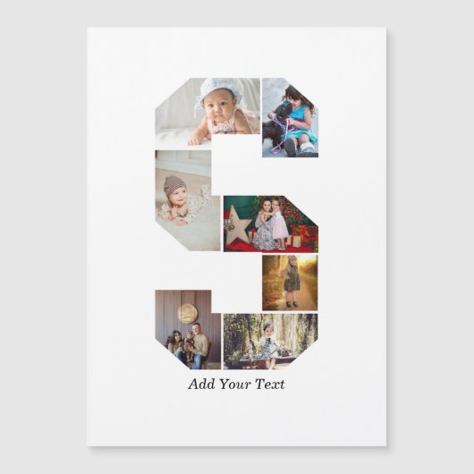 Zwart en Wit Letter S Foto Collage (Voorkant)