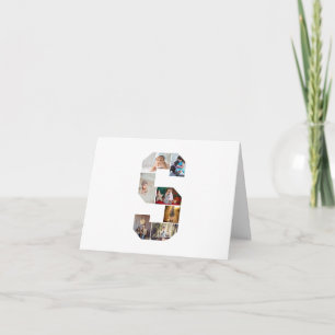 Zwart en wit Letter S foto collage Bedankkaart