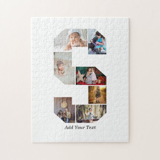 Zwart en Wit Letter S Foto Collage Legpuzzel (Verticaal)