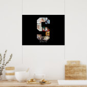 Zwart en Wit Letter S Foto Collage Poster (Keuken)