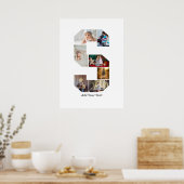 Zwart en Wit Letter S Foto Collage Poster (Keuken)